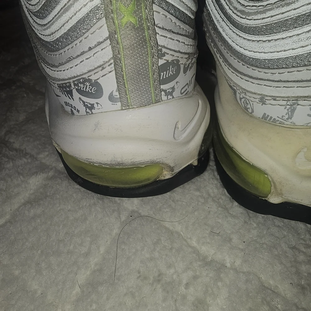 Nike Air Max 97 GS Kids Sneakers - Gray and Neon Green
